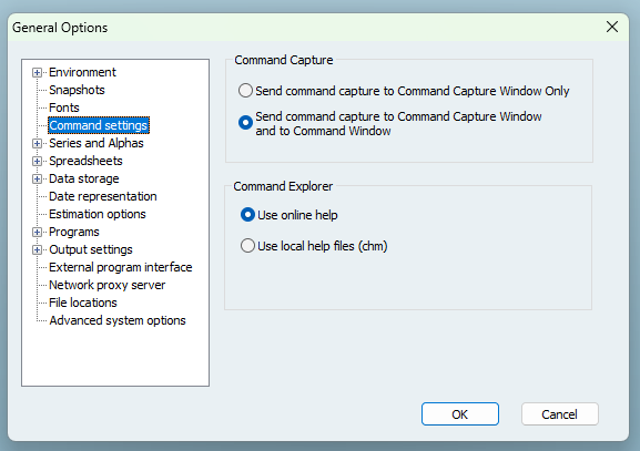 Setting up the Command Window